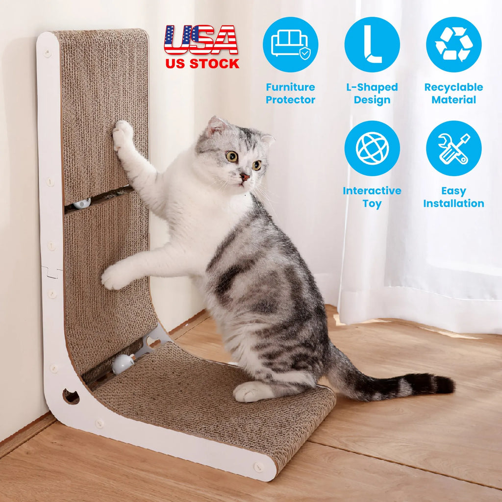 Indoor L Shaped Cat Scratcher