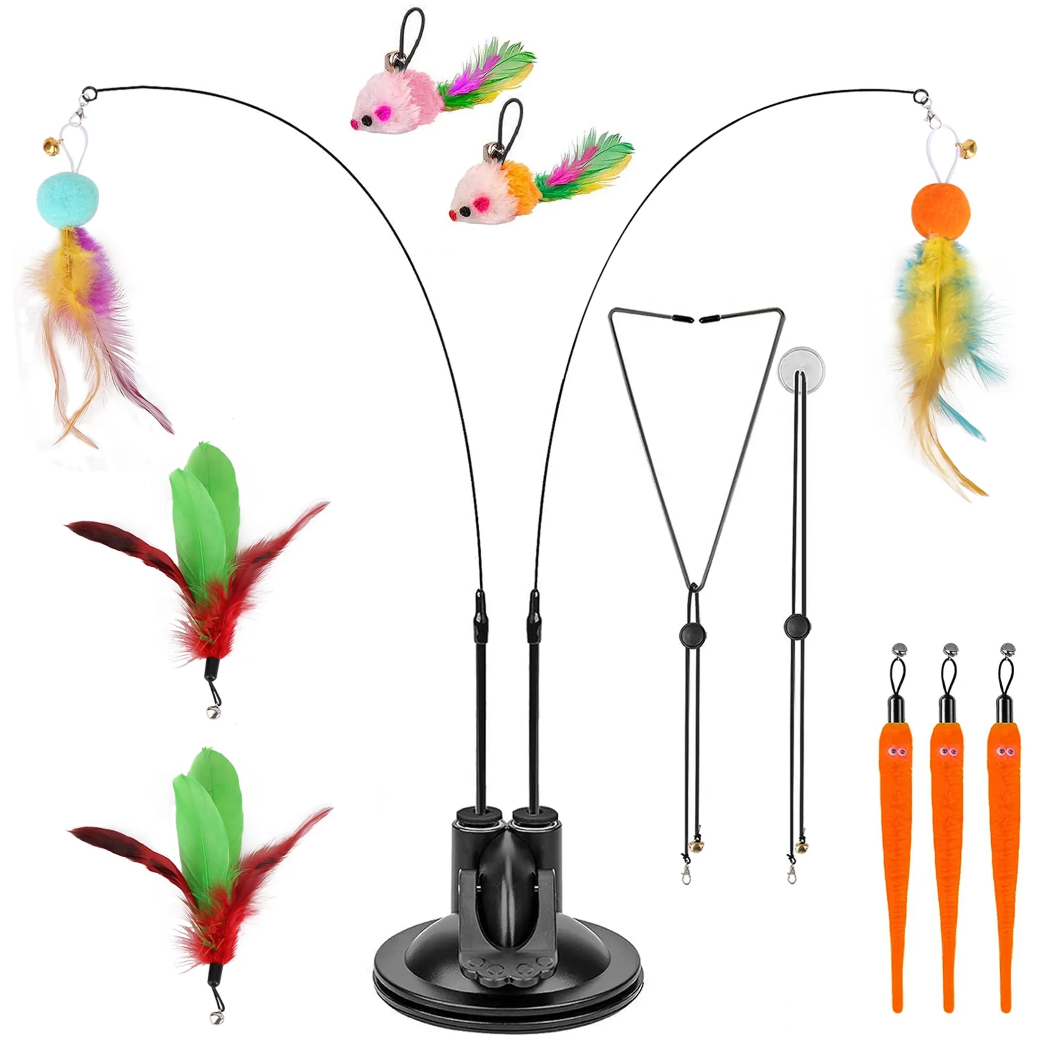 2 Cat Wand Toys