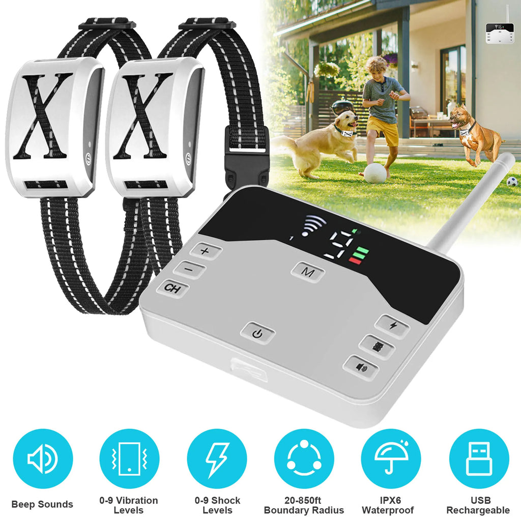 2 In 1 Wireless Electric Dog Fence Waterproof Pet