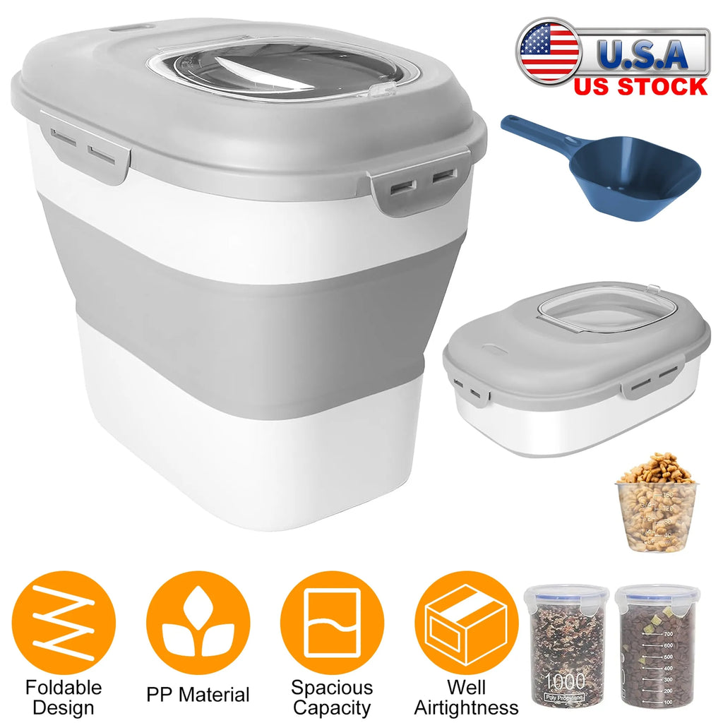 16.5 to 55LBS Collapsible Food Storage Container