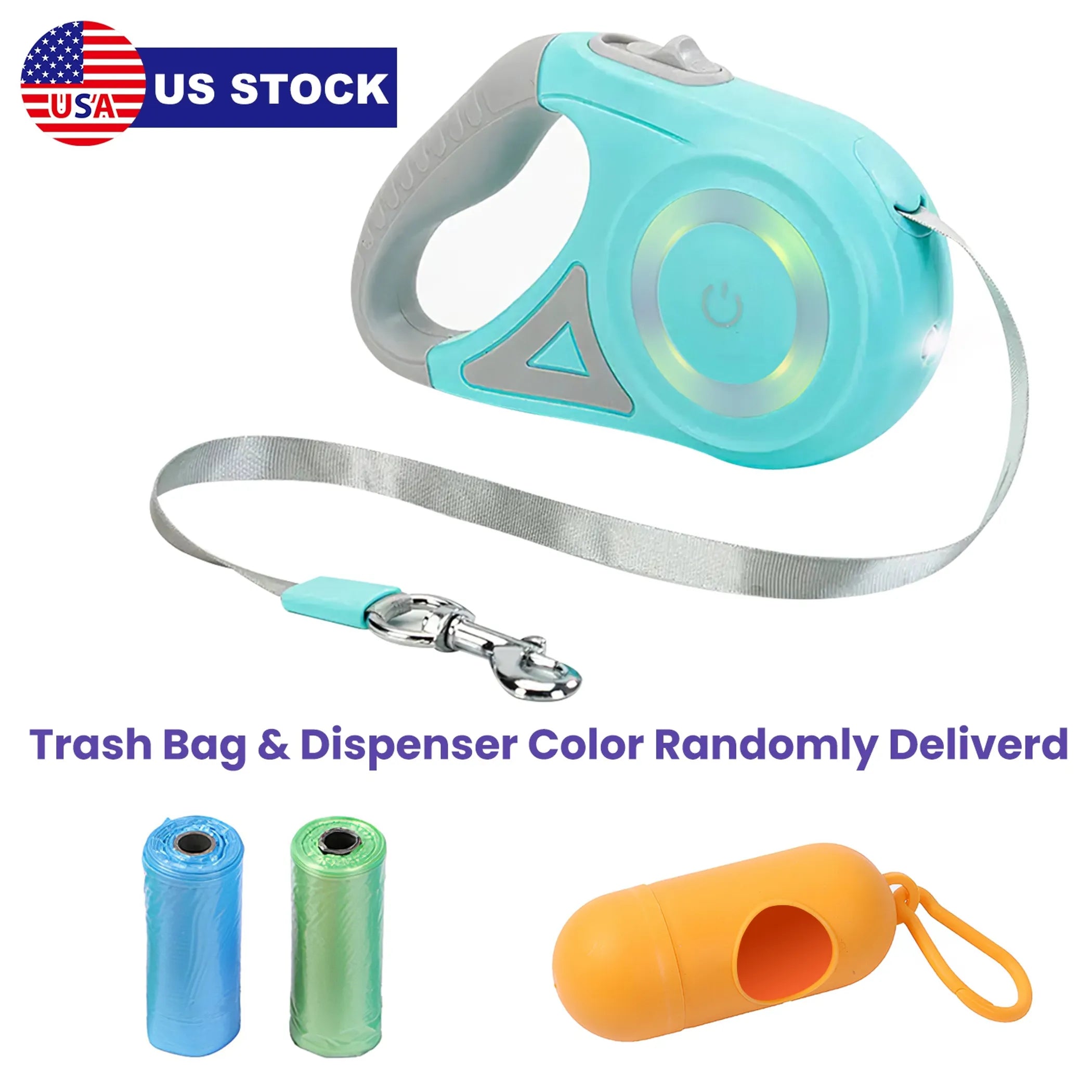 16FT Retractable Dog Leash Extendable Pet Leash Dog