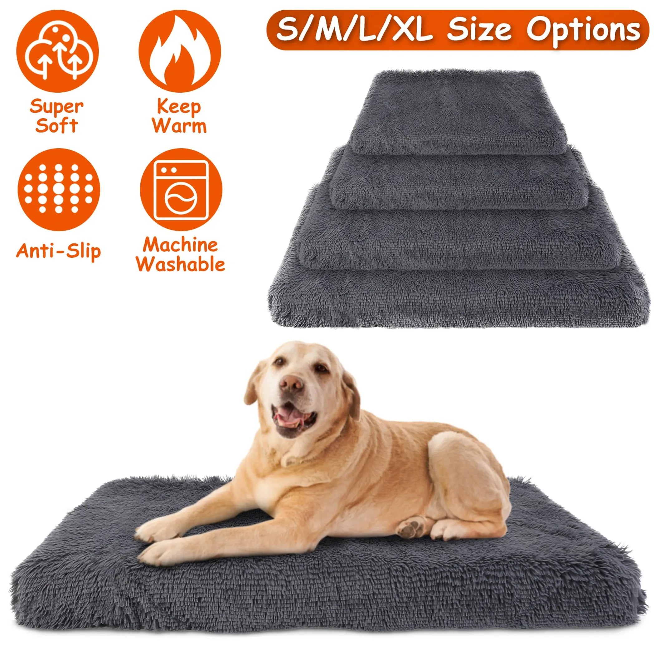 Dog Bed Soft Plush Cushion Cozy Warm Pet