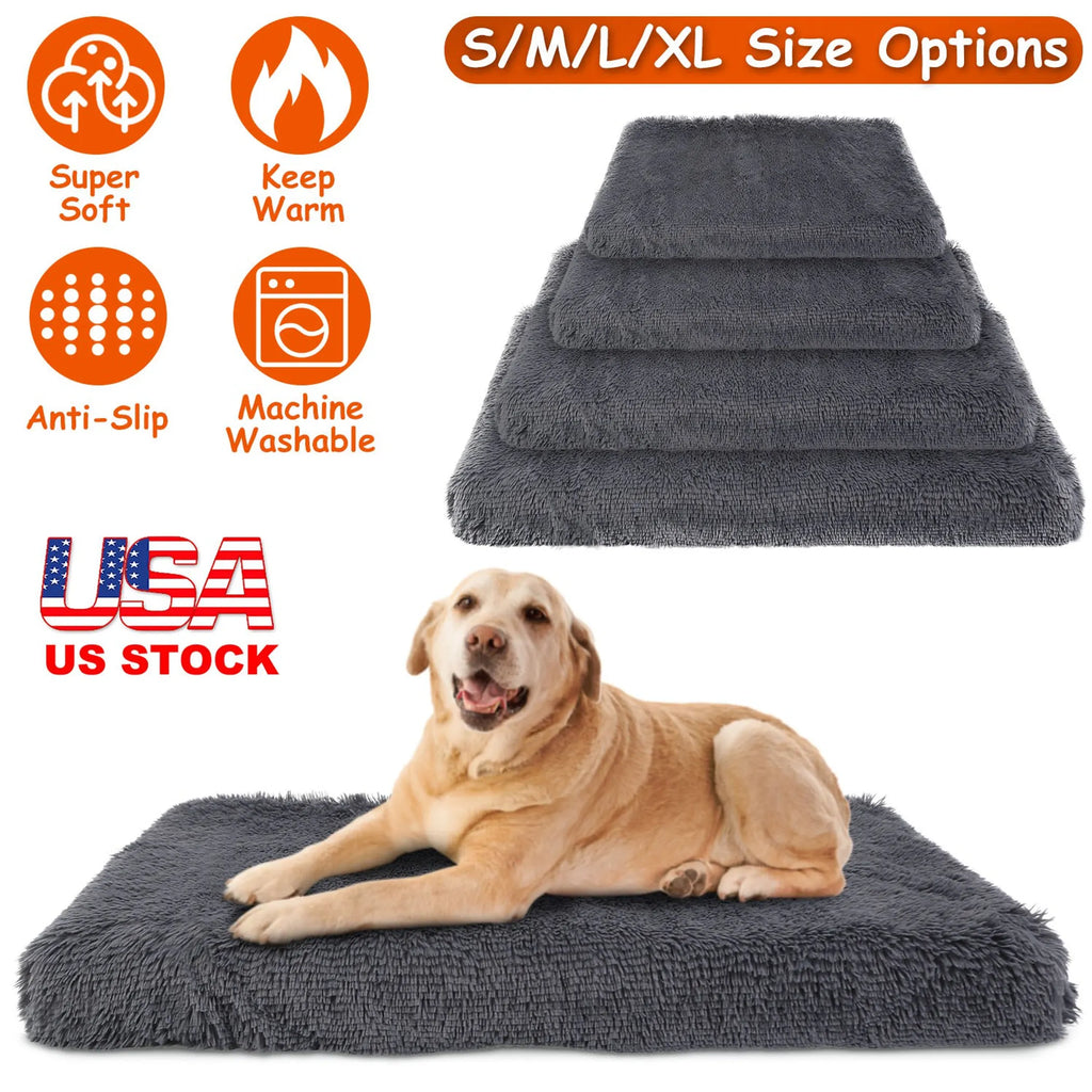 Dog Bed Soft Plush Cushion Cozy Warm Pet