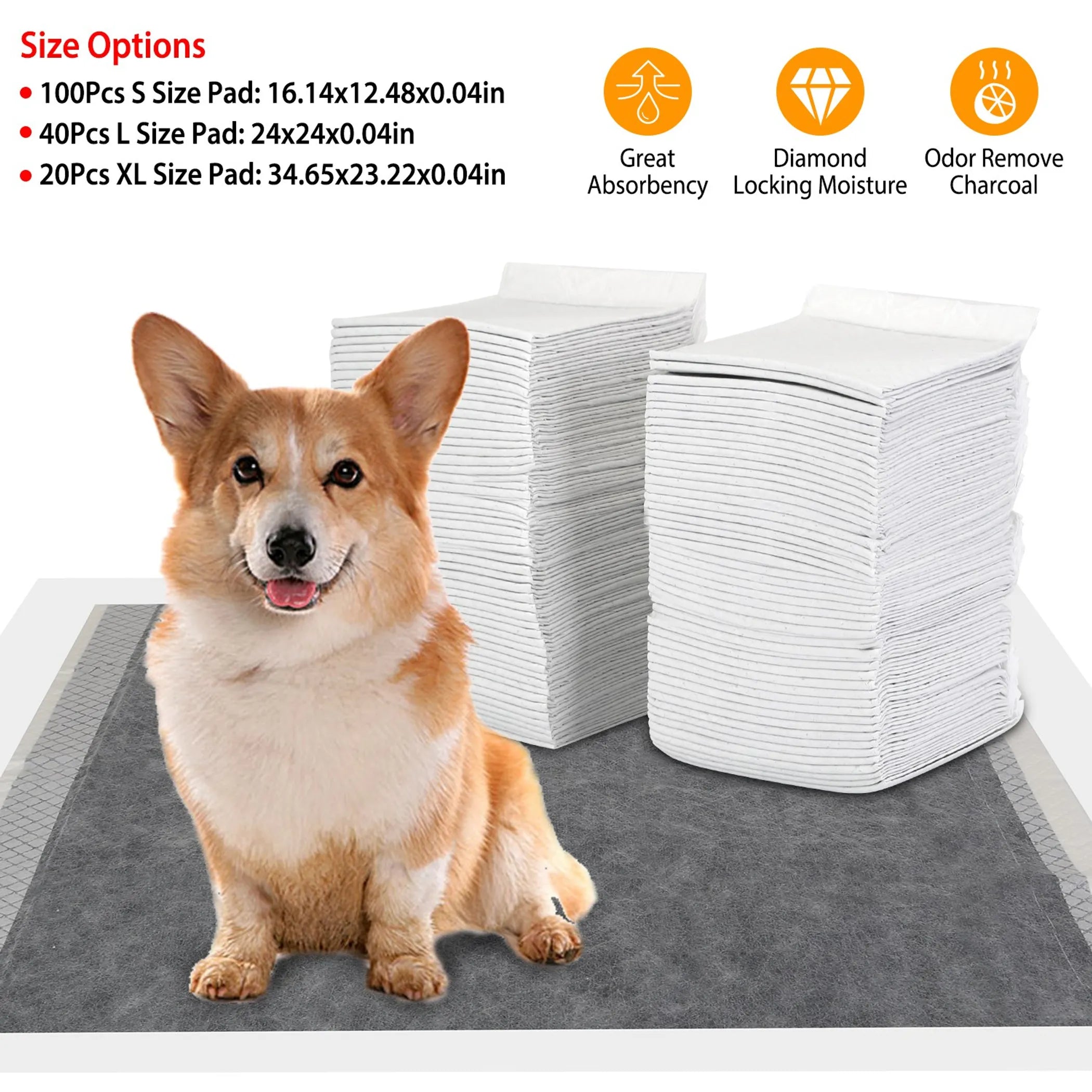 100Pcs Dog Pee Training Pads