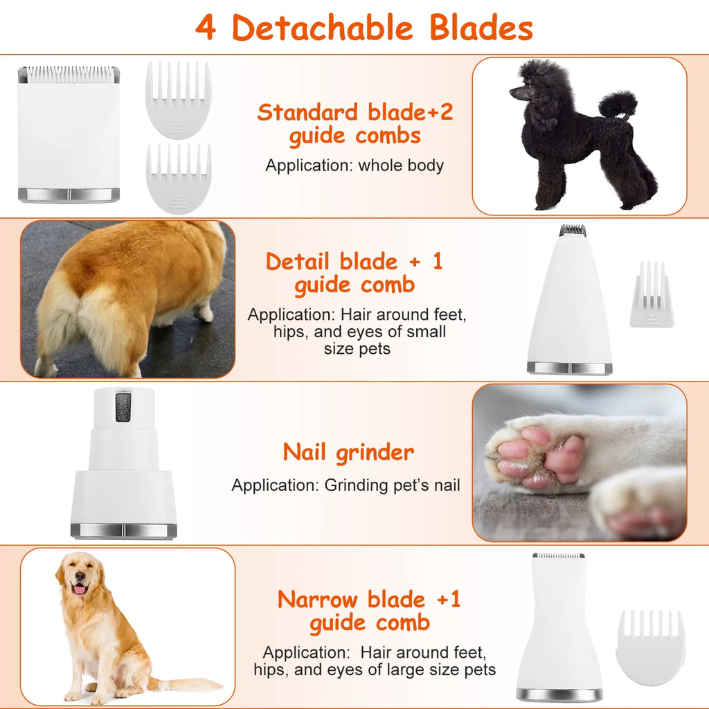 4 In 1 Electric Pet Dog Cat Grooming Kit