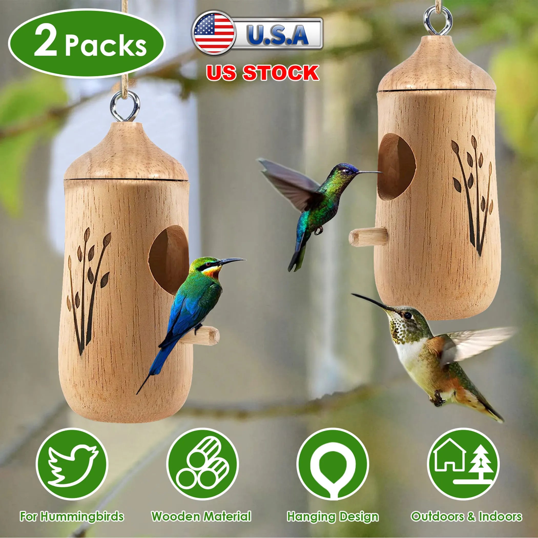 2 Packs Humming Bird Houses