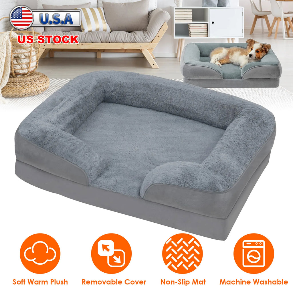 Pet Dog Bed Soft Warm Plush Puppy Cat Bed