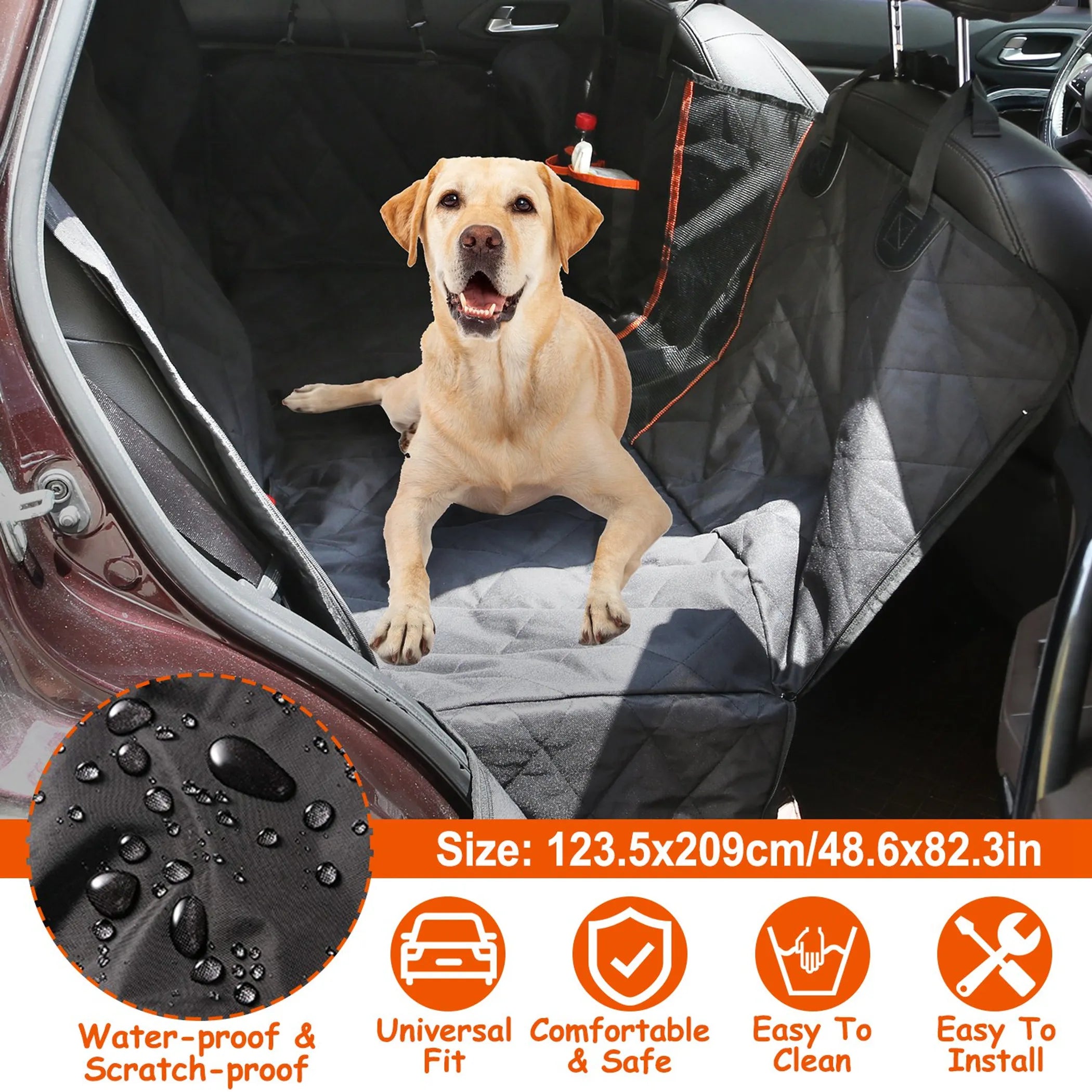 Dog Car Seat Cover Waterproof Scratchproof Pet