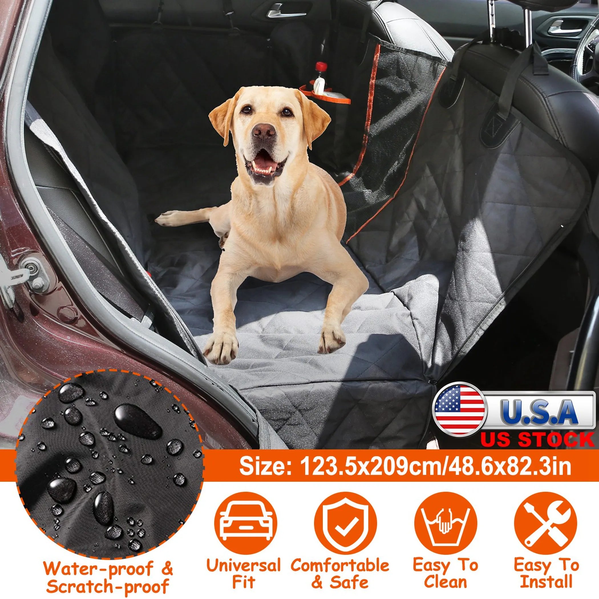 Dog Car Seat Cover Waterproof Scratchproof Pet