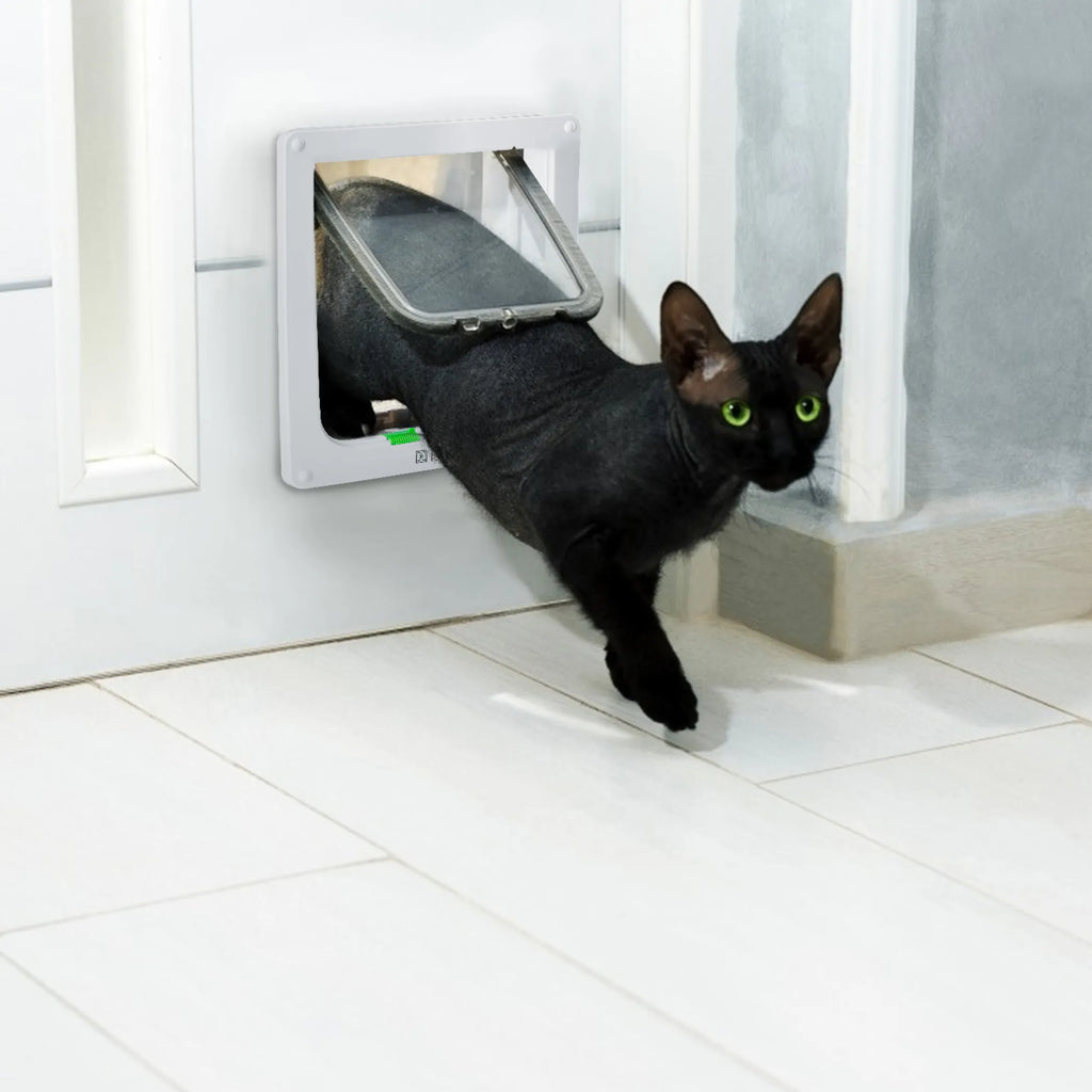 Cat Door Pet Gate 4 Way Locking Flap