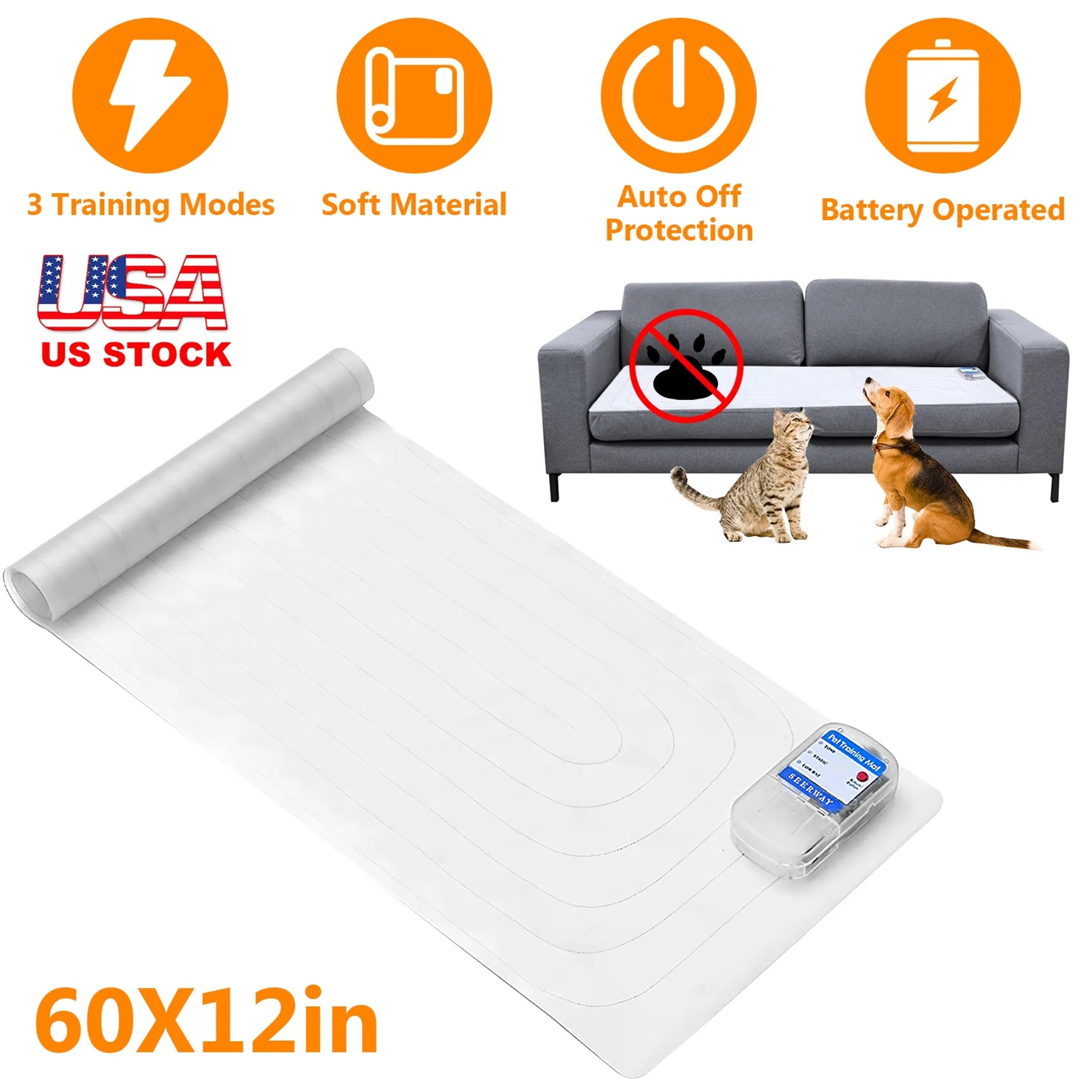 Electronic Pet Training Mat Indoor Safe Shock