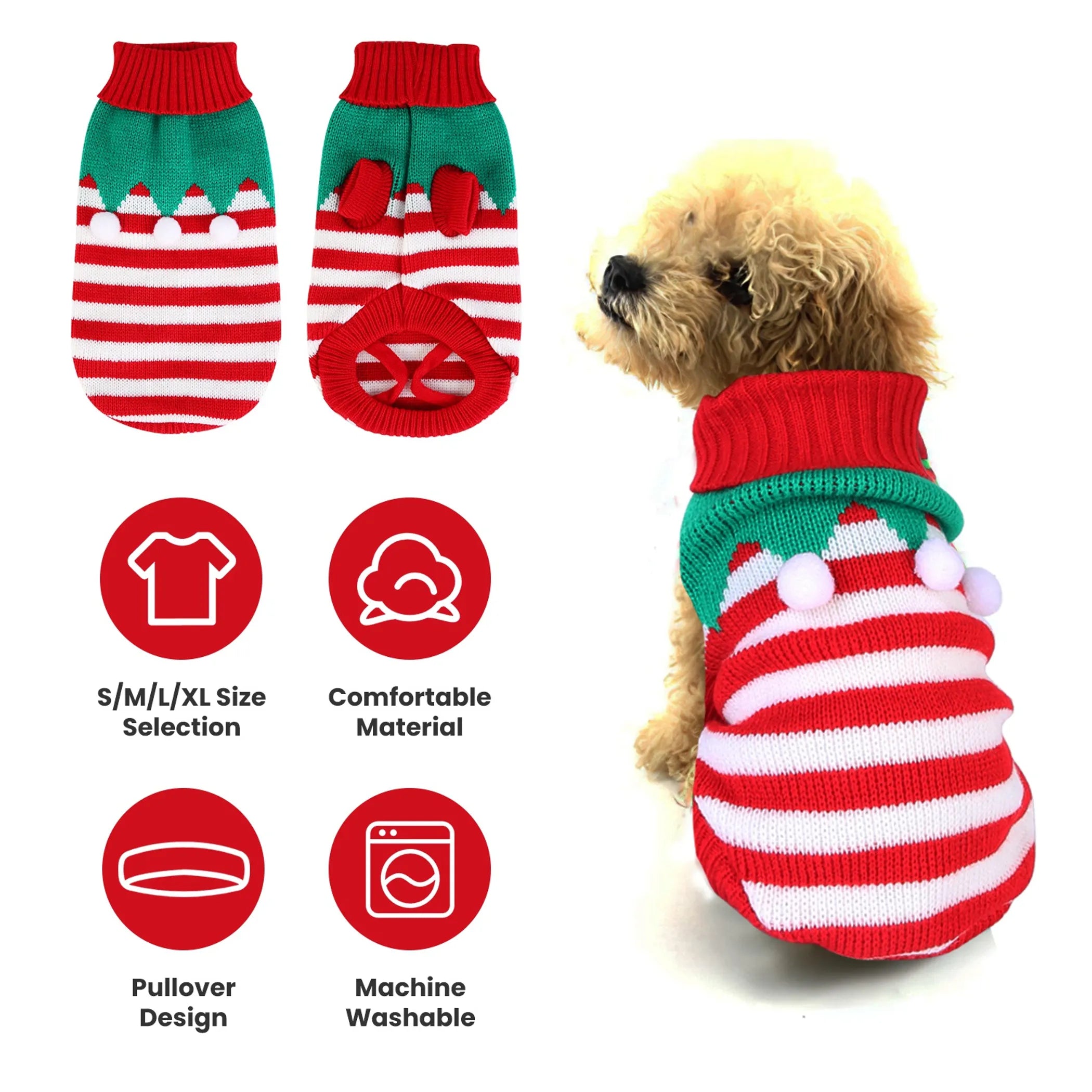 Pet Christmas Turtleneck Sweater