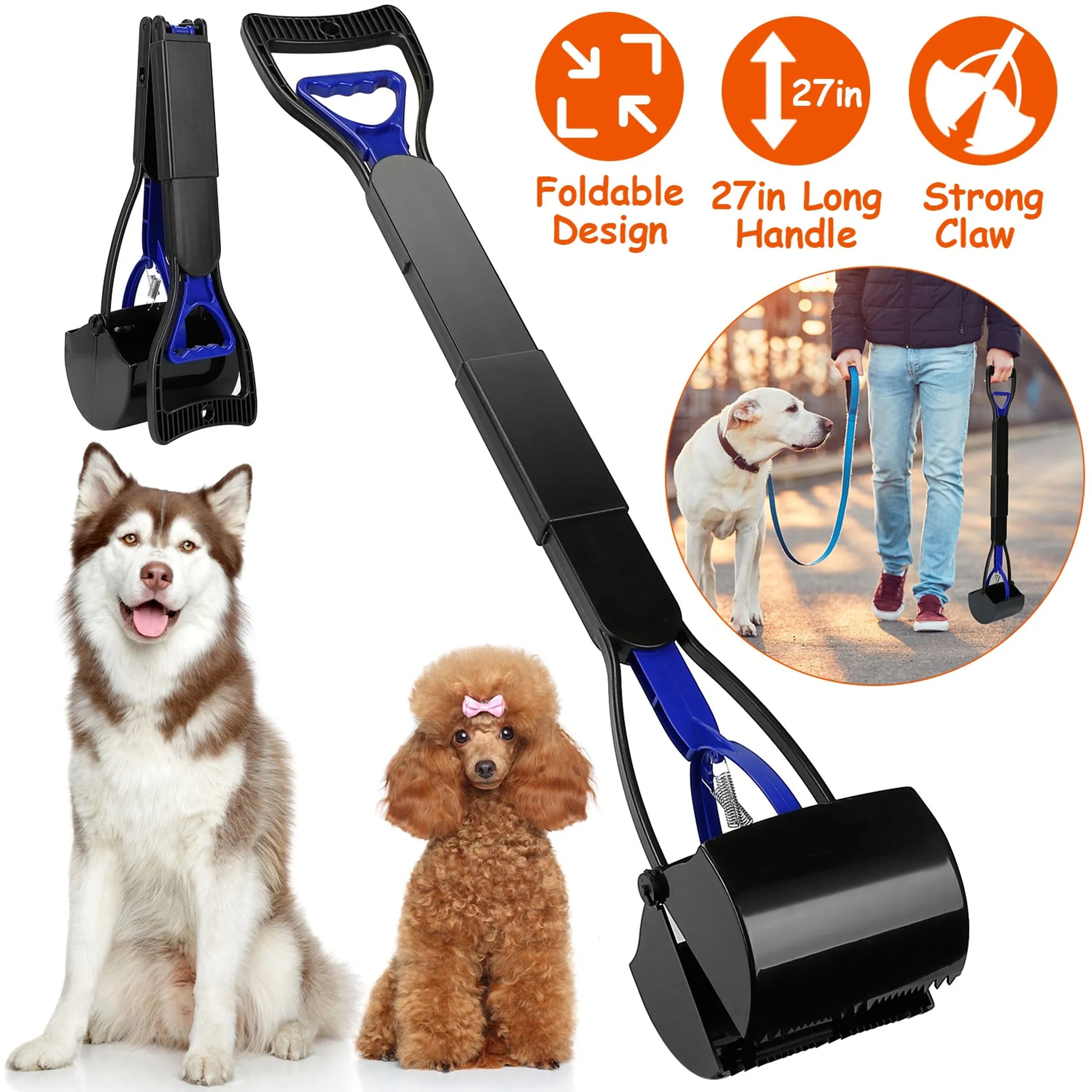31.5in Pet Pooper Scooper Foldable Long
