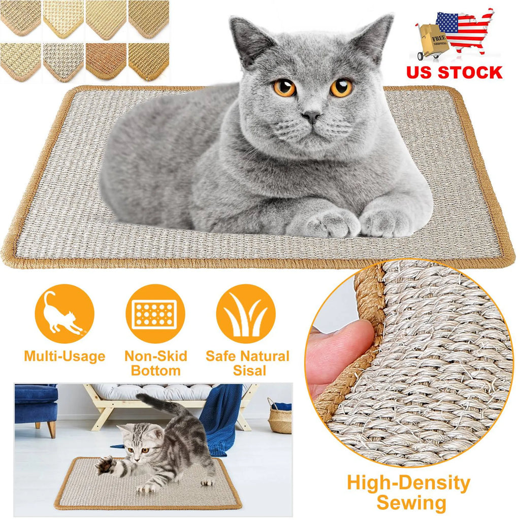 Cat Scratching Mat 	Natural Sisal Anti-Slip Mat