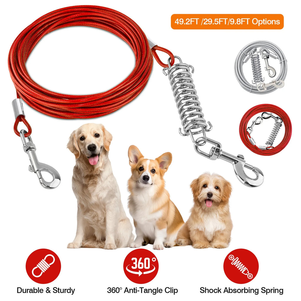 49.2FT Dog Tie Out Cable Long
