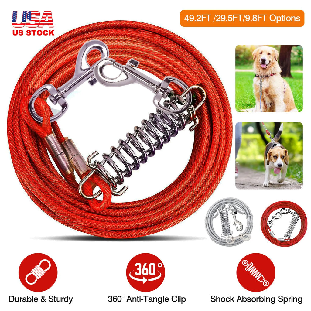49.2FT Dog Tie Out Cable Long