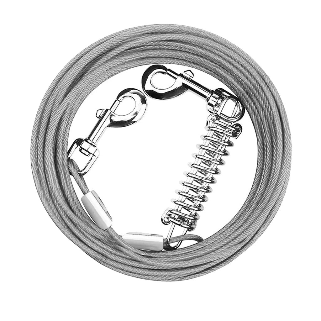 9.8FT Dog Tie Out Cable Long Dog Leash Chew Proof Lead Dog Chain