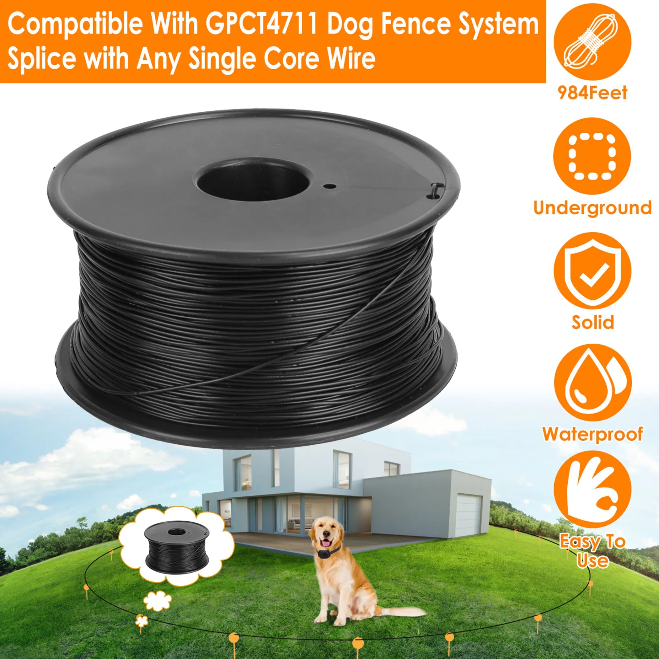 984Feet Underground Dog Fence Wire Boundary Wire