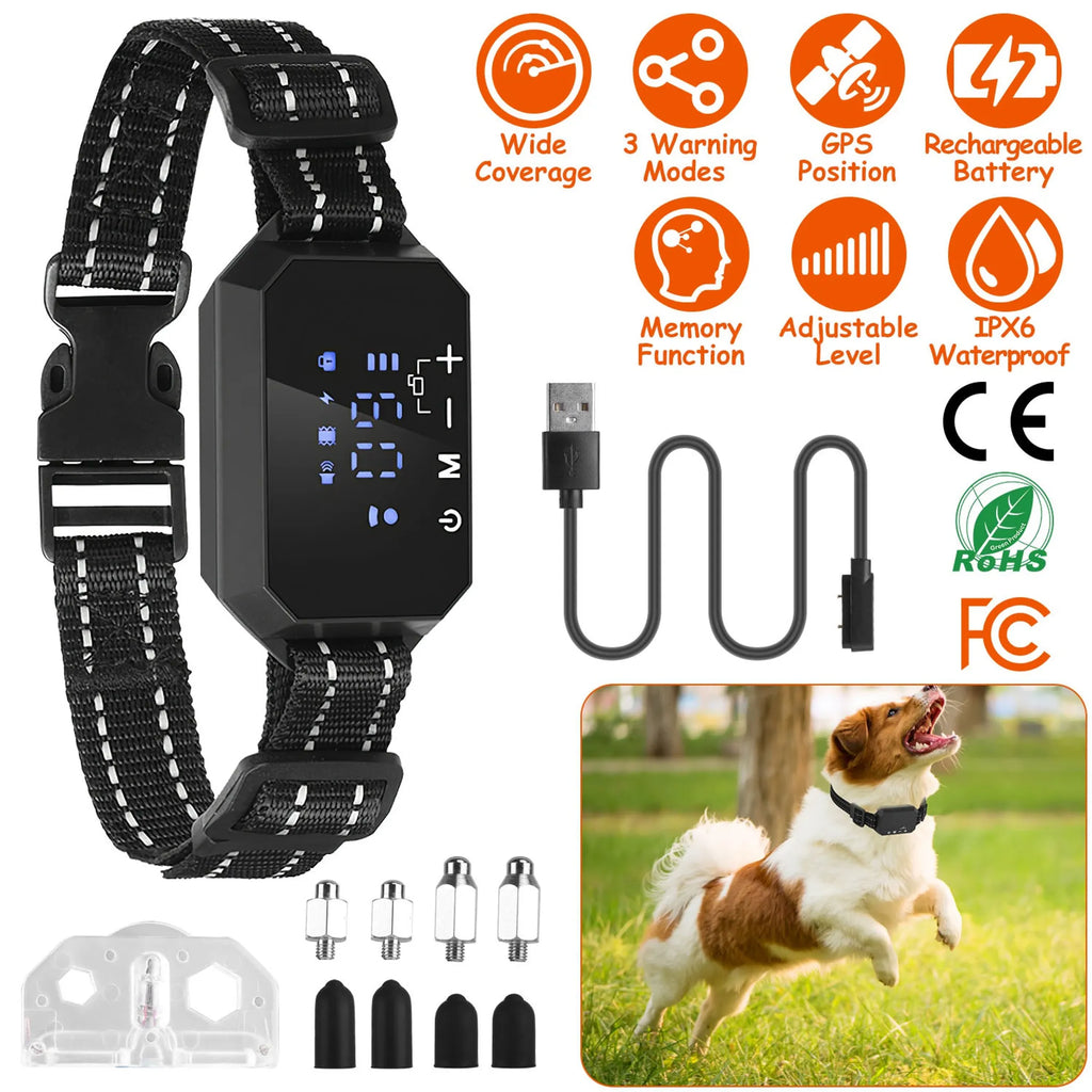 Wireless GPS Dog Fence Rechargeable Waterproof Electric Dog