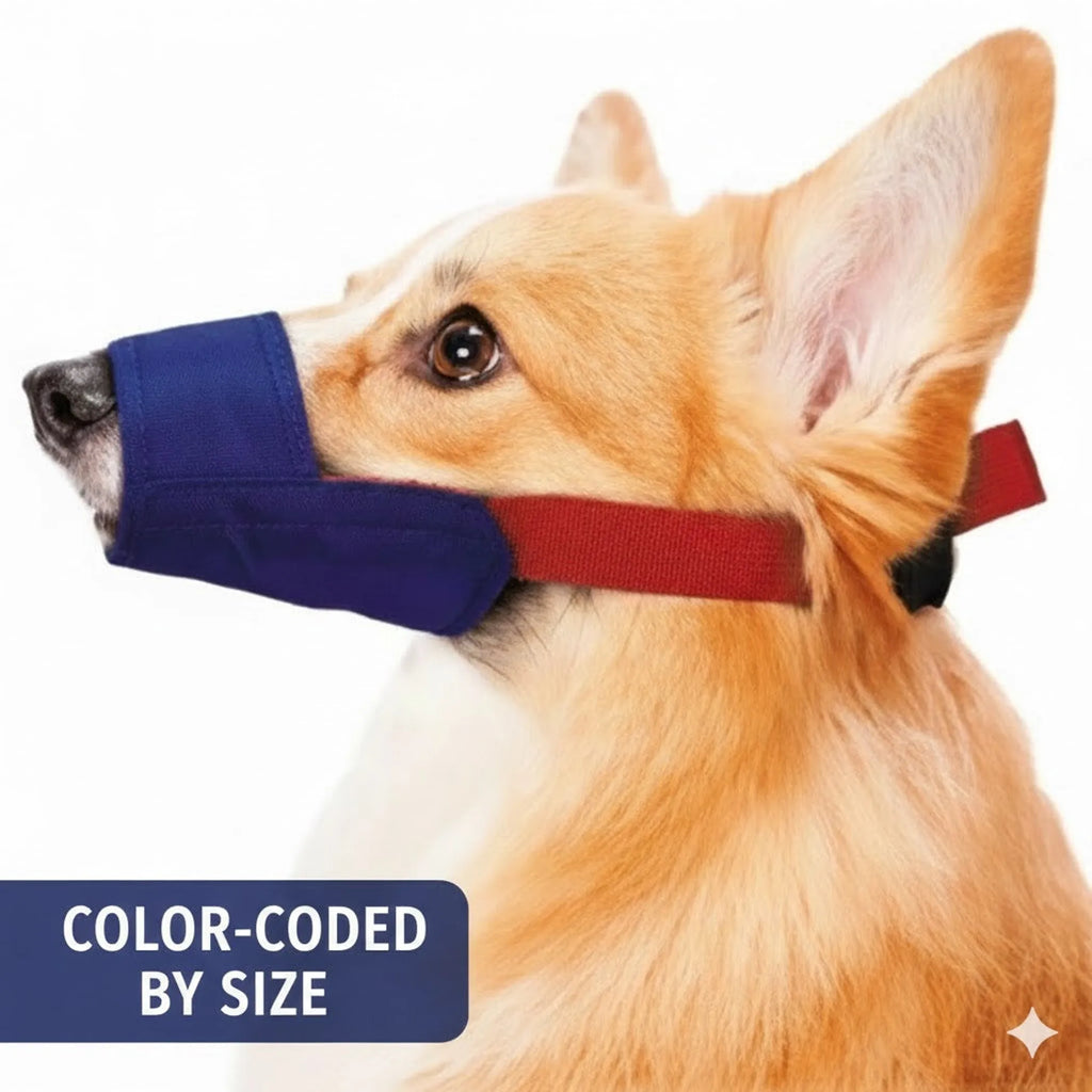 Color-Coded Strap Quick Muzzle for Dogs