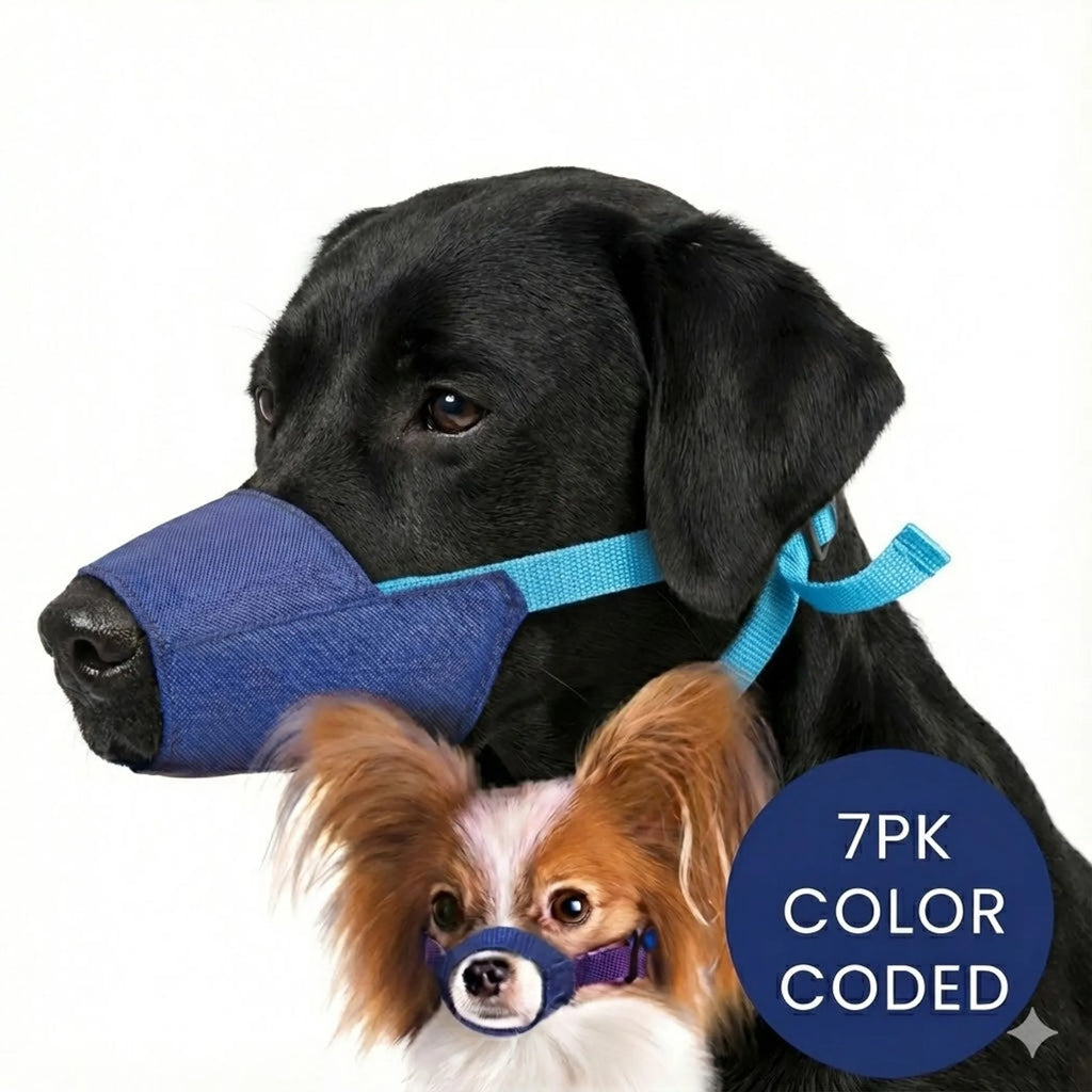 Color-Coded Strap Quick Muzzle for Dogs Sets