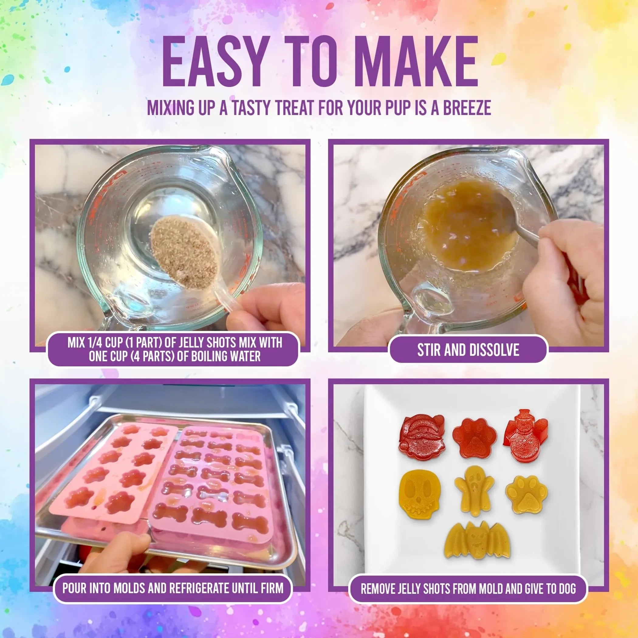 Dogtastic Jelly Shots Silicone Mold - Christmas Shapes