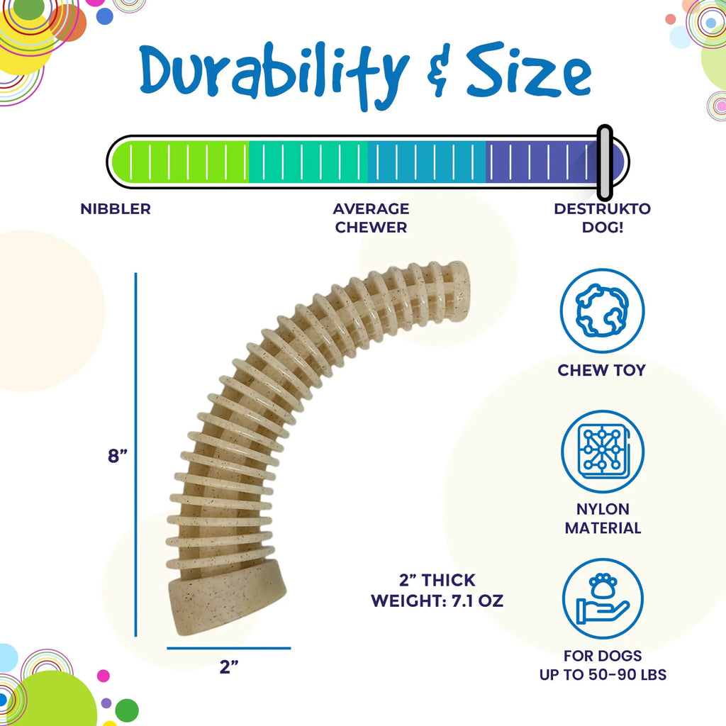 Flufflehorn Dental Antler - Indestructible Nylon Dog Chew Toy