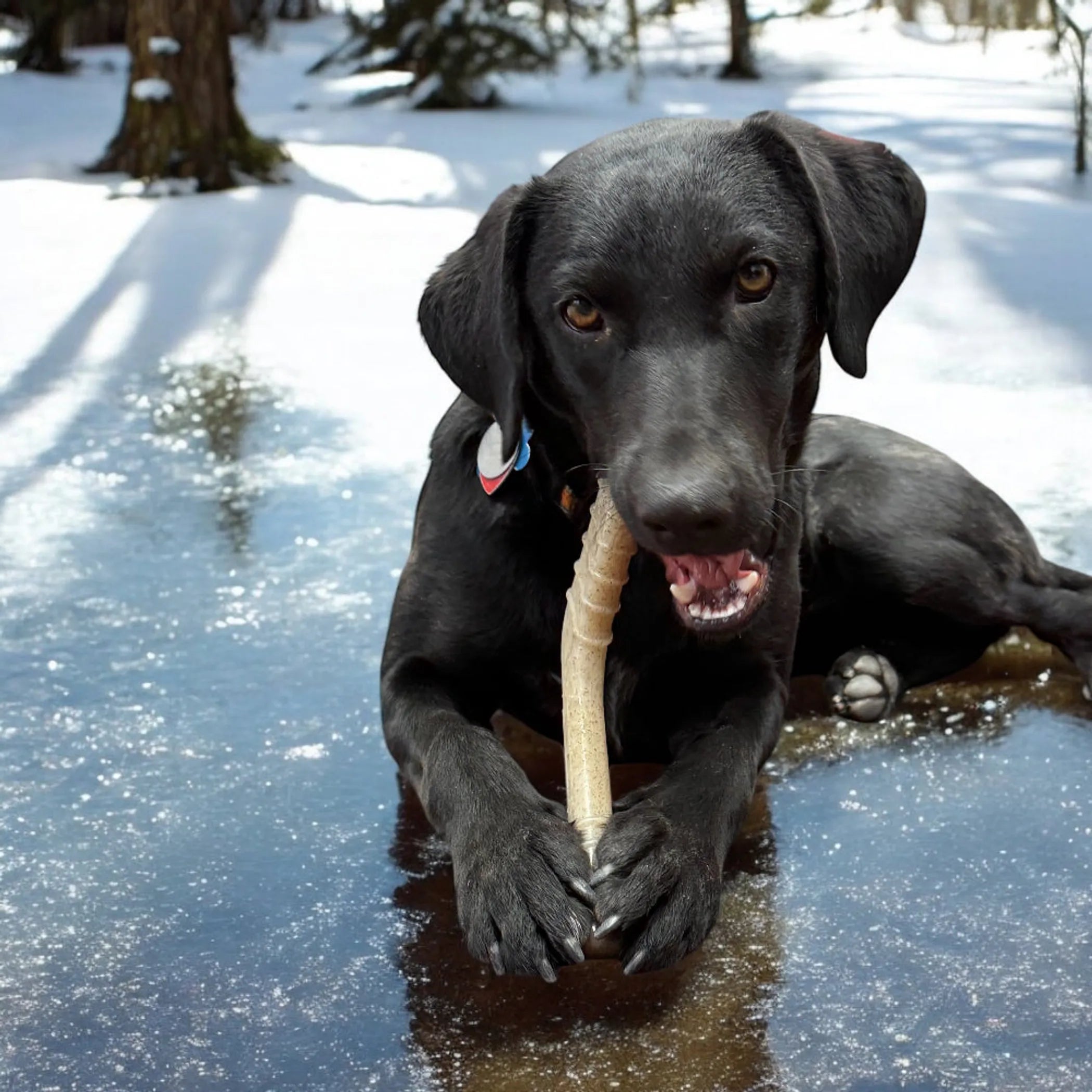 Hockey Stick Nylon Dog Chew Toy - Ultra-Durable for Aggressive Chewers