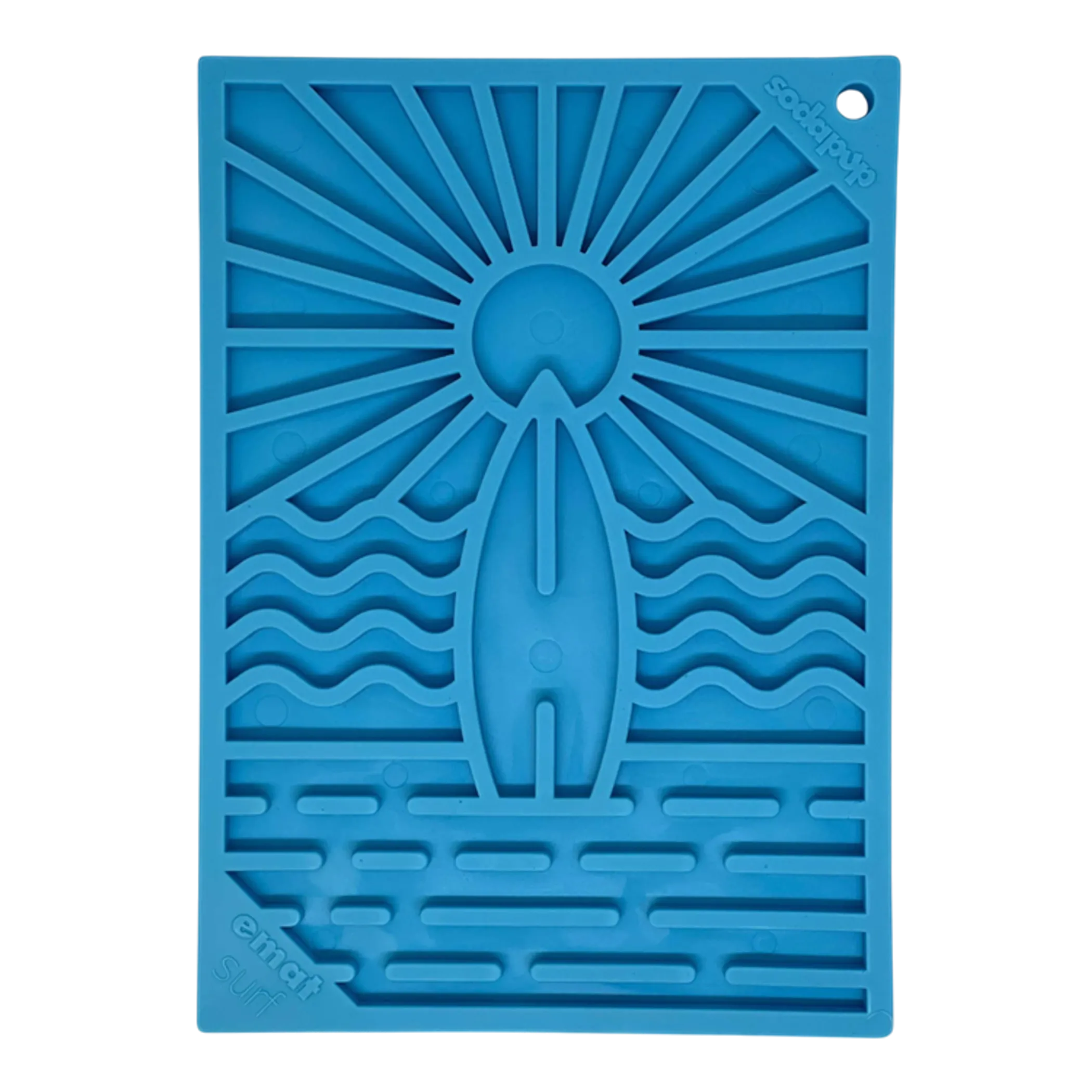Surf's Up eMat - Small Lickmat for Dogs and Cats | Beach-Themed Design
