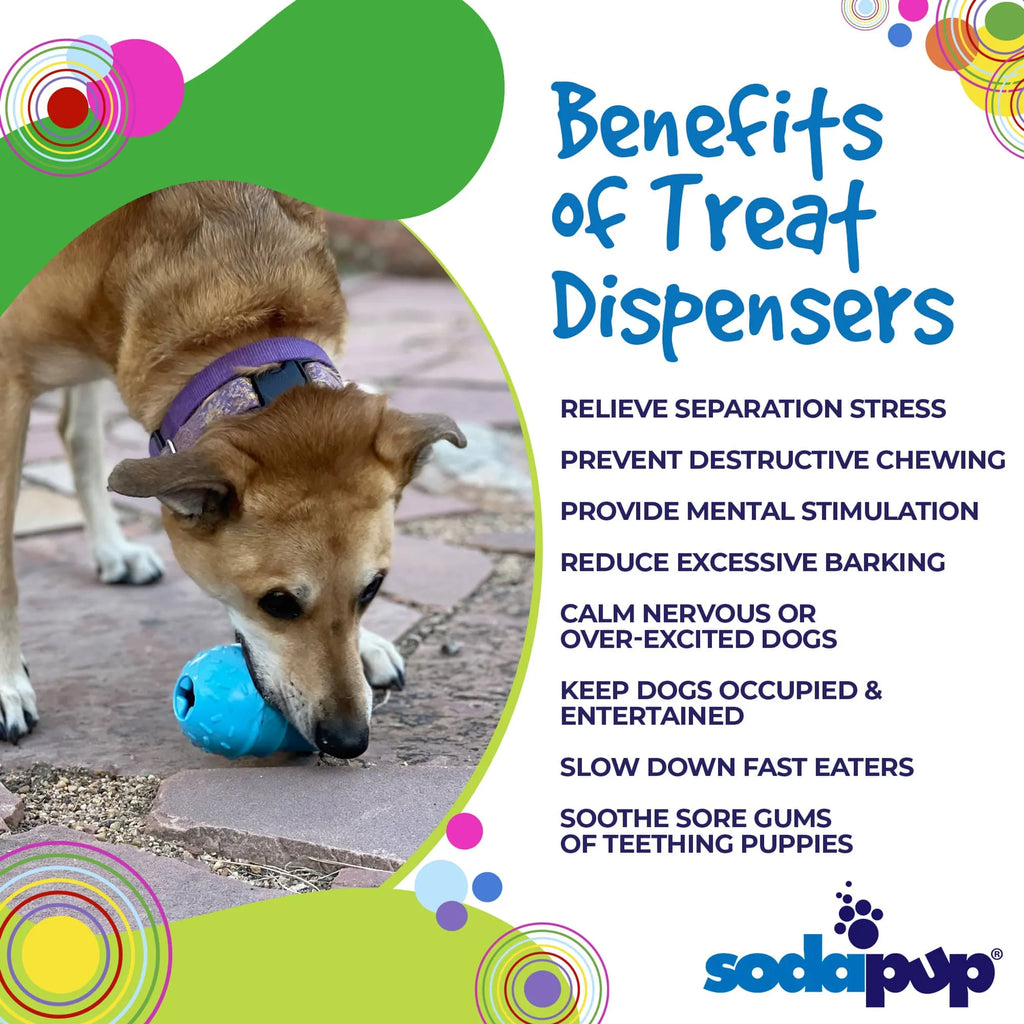 Ice Cream Cone Durable PUP-X Rubber eDispenser Chew Toy and Treat Dispenser