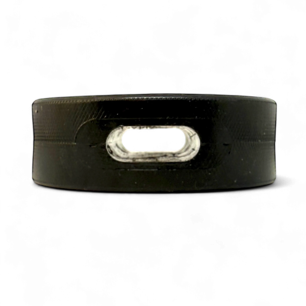 Hockey Puck Bully Stick Holder - Durable Rubber Treat Holder & Chew Toy