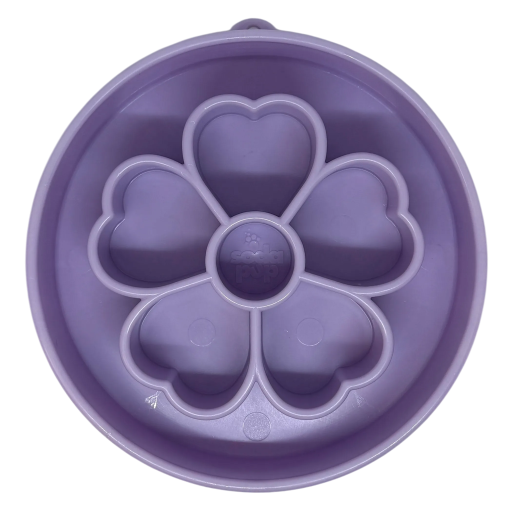 Flower eBowl Deep Slow Feeder Dog Bowl for Enrichment