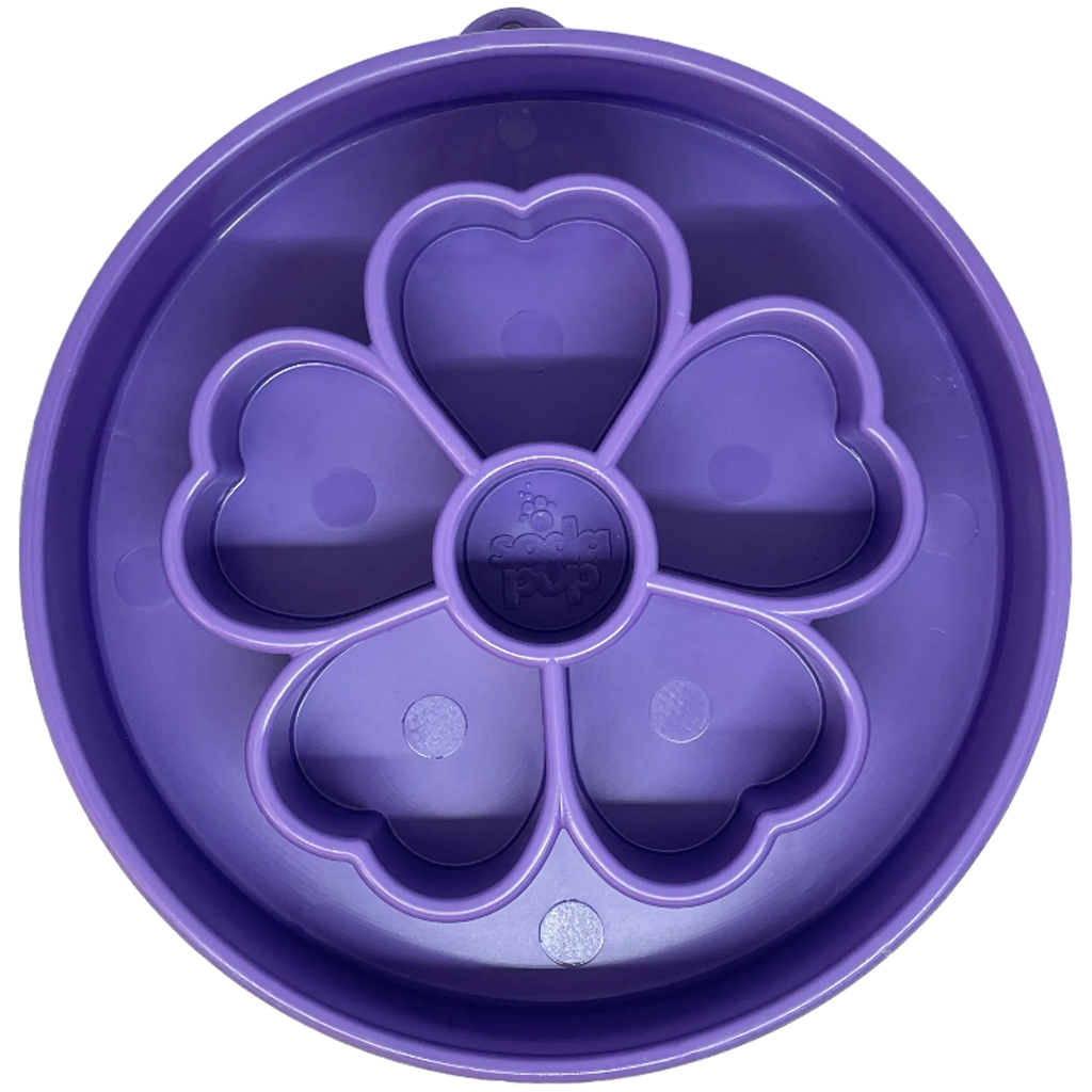 Flower eBowl Deep Slow Feeder Dog Bowl for Enrichment