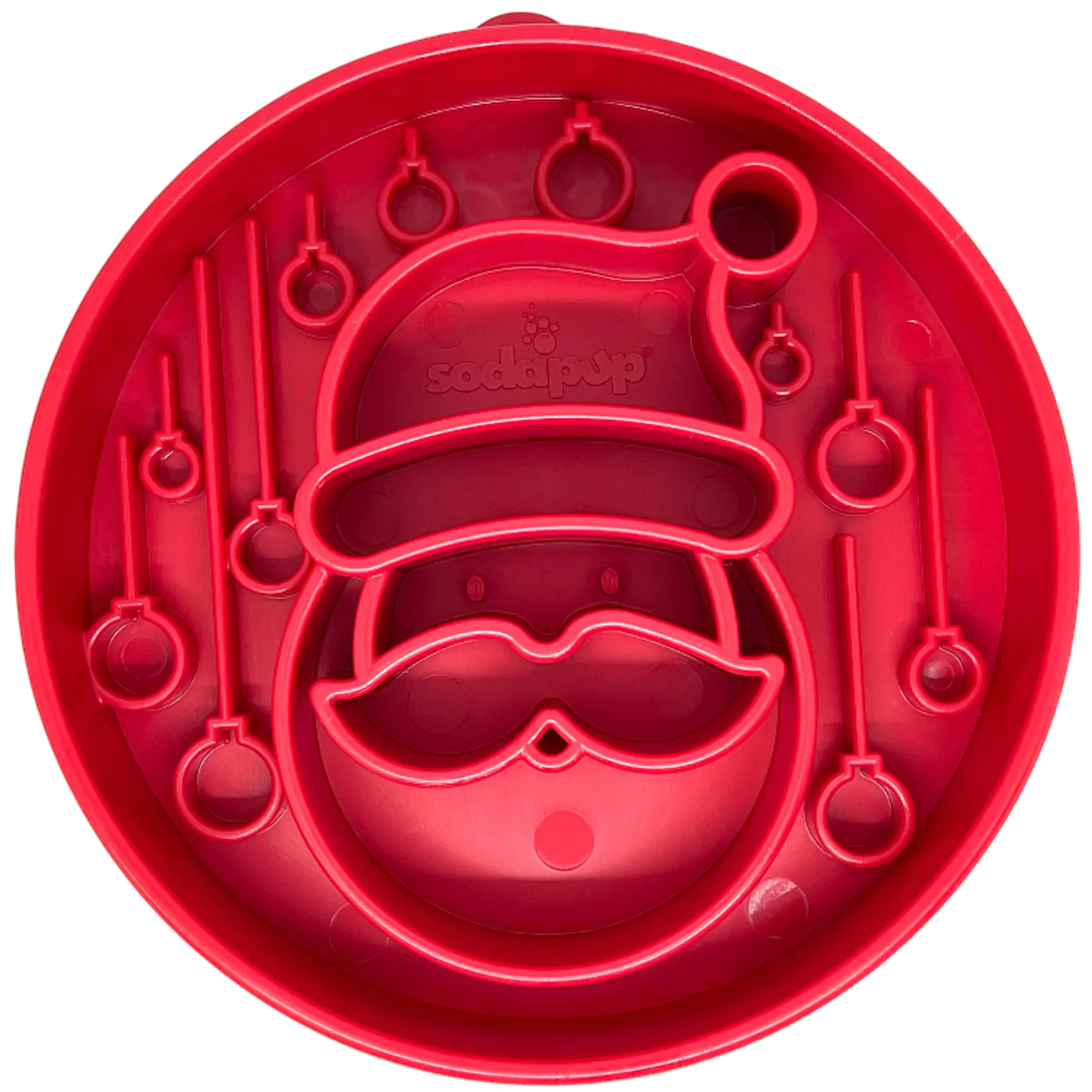 Santa Christmas eBowl Deep Slow Feeder Dog Bowl for Enrichment