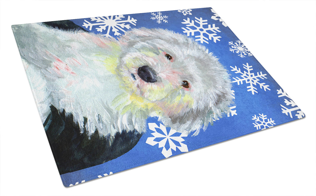 Christmas Design Dog Print Glass Cutting Board Large - Size: 12 X 15 | Pack Of: 1
