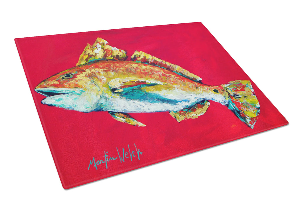 Fish Art Glass Cutting Board Large