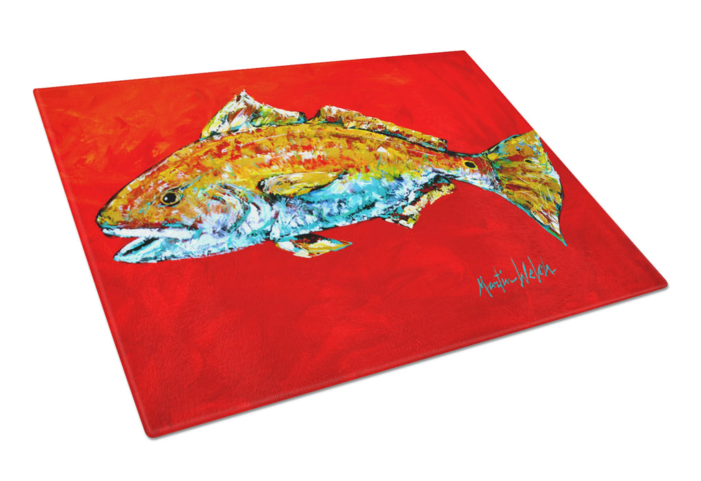 Fish Art Glass Cutting Board Large