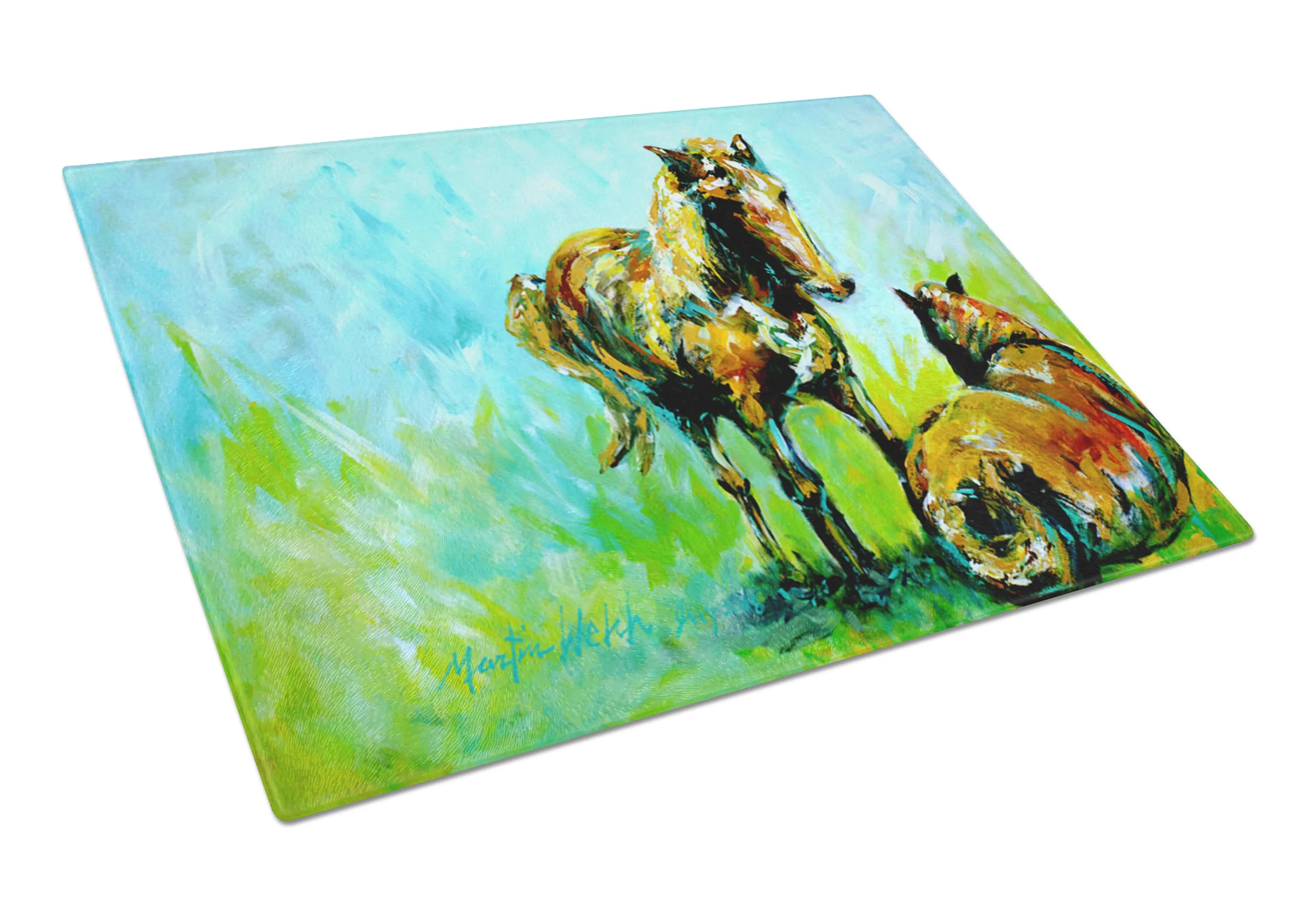 Equestrian Glass Cutting Board Large